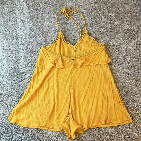 O’Neill burnt orange 🍊 halter romper cover up size medium/large - Picture 4 of 4